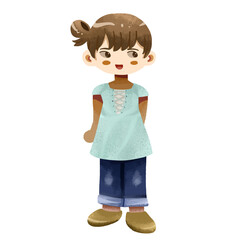 Girl cartoon school Summer png