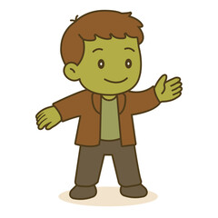 children in halloween costumes illustration