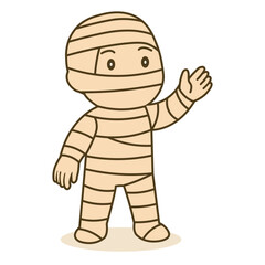 children in halloween costumes illustration