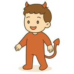 children in halloween costumes illustration