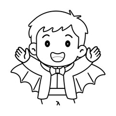 children in halloween costumes illustration