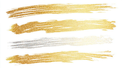 Metallic brush stroke foil set with shimmering light paths