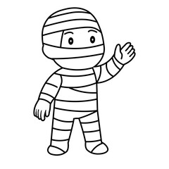 children in halloween costumes illustration