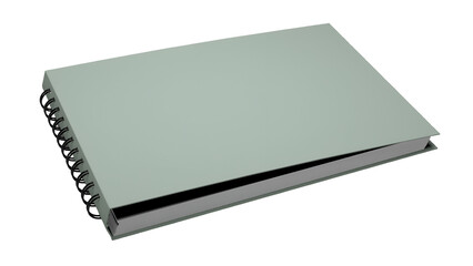 A closed spiral-bound notebook with a soft cover, suitable for writing or sketching.