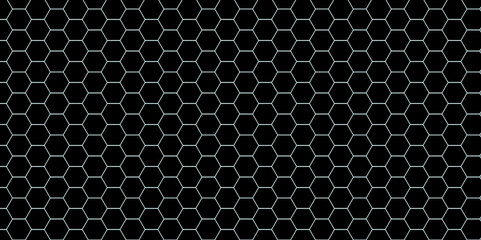 A seamless metallic grid pattern with hexagonal holes creates an industrial steel mesh texture, perfect for a modern black chrome speaker grill design backdrop