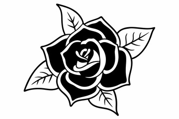 isolated black rose