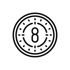 Black line  icon for countdown