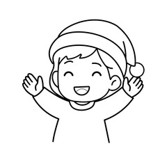 children in christmas costumes illustration