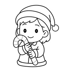 children in christmas costumes illustration