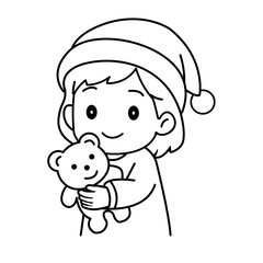 children in christmas costumes illustration