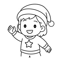 children in christmas costumes illustration