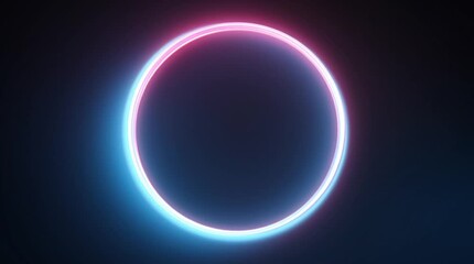 Elegant motion background of a glowing neon ring, with a pink and blue gradient, pulsing in a soft breathing rhythm on a reflective glass surface.

 - Powered by Adobe