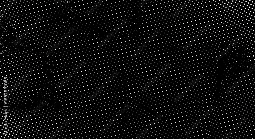 Poster halftone pattern, black and white dotted texture minimalistic background design