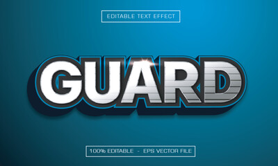 Guard 3d text effect