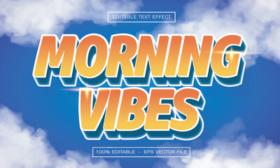 Morning vibes text effect 
