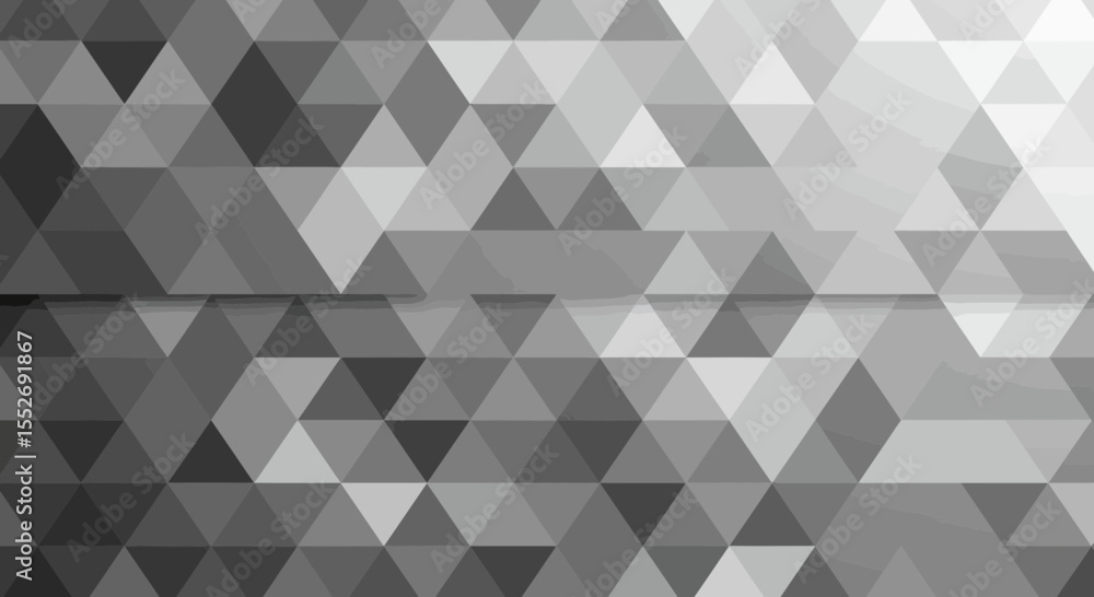 Aufkleber monochromatic mosaic: abstract grayscale triangle pattern background for modern designs