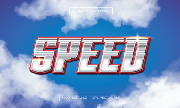 Speed editable text effect with cload background