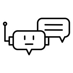 Minimalist Chat Bot Icon