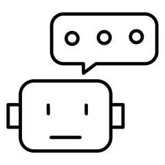Minimalist Chat Bot Icon