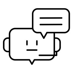 Minimalist Chat Bot Icon