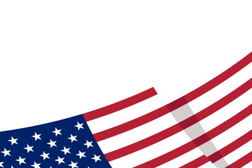 Independence Day America Banner with Patriotic Elements
