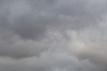 Dramatic Overcast Sky with Varying Shades of Gray and Textures, Perfect for Backgrounds or Atmosphere in Weather-Themed Projects and Designs
