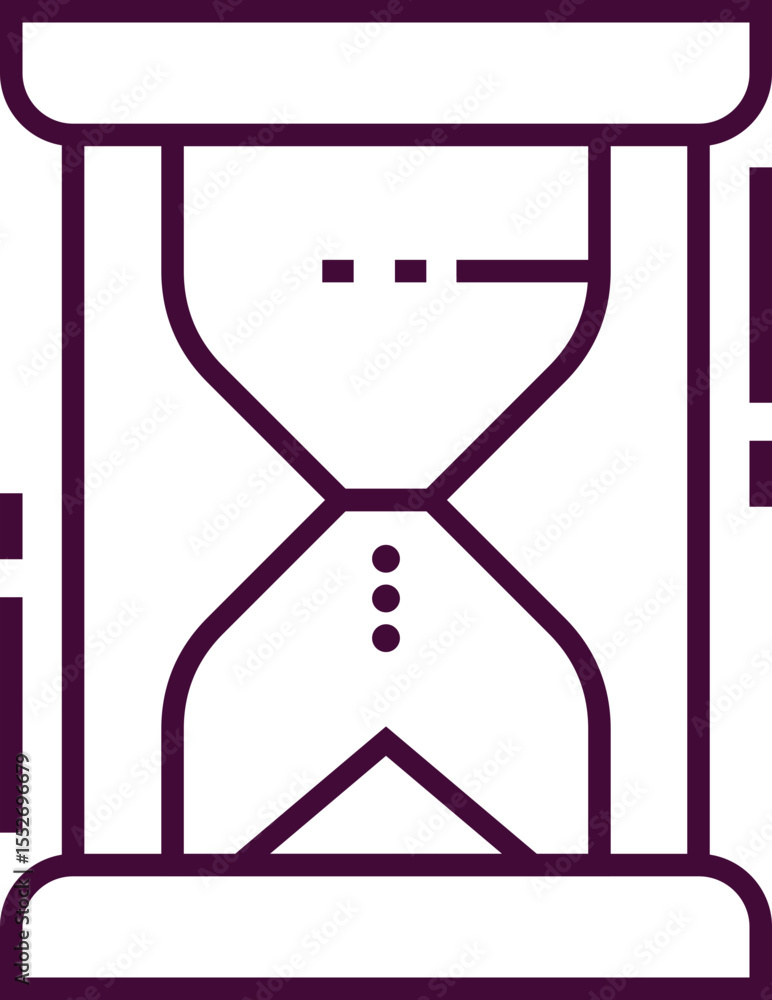 Poster time and clock line icon element