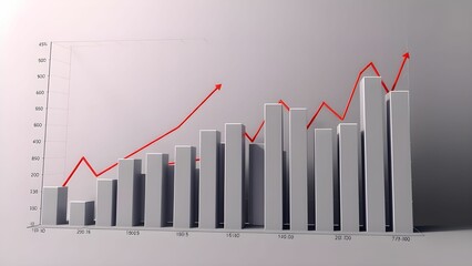 business graph with arrow