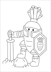 Prepare for battle with this captivating series of black and white line art, showcasing your favorite fruits and vegetables transformed into legendary warriors! Discover the might of a Viking broccoli