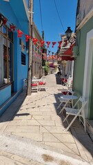 lefkada island summer tourist resort by the sea in greece