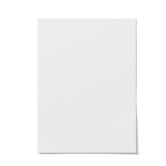 A blank sheet of white paper, ready for writing or drawing.