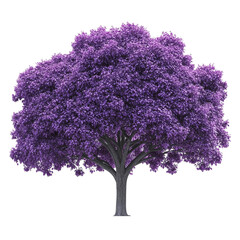 Obraz premium Purple tree digital art nature artwork fantasy foliage leaves branches trunk roots abstract background