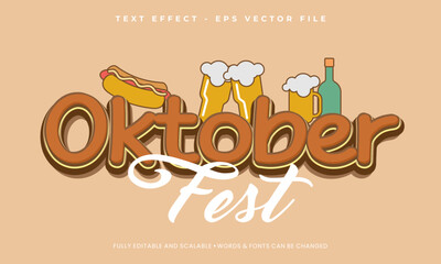 Oktober fest editable vector text effect