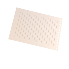 A blank sheet of paper with horizontal lines, designed for note-taking or writing.