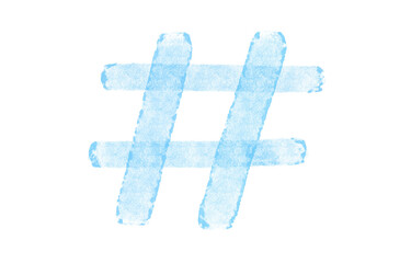 手描きで氷のようなハッシュタグアイコン