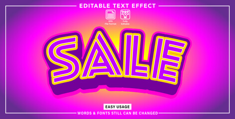 Editable graphic text effect sale style