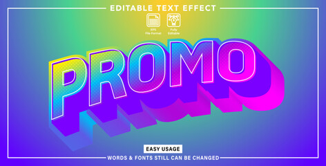 Editable graphic text effect promo styles