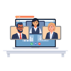 Business meeting concept vector illustration.