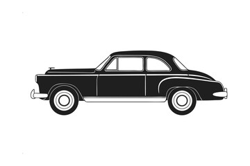 Fototapeta premium Vintage Classic Car: A timeless image of a vintage classic car, exuding elegance and style, perfect for transport, travel and nostalgia.