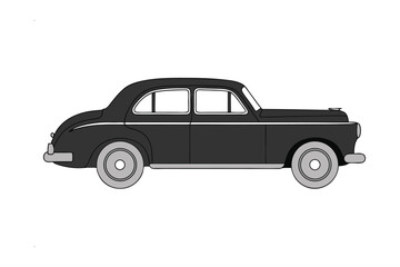 Classic Vintage Car: A sleek, vintage car from a bygone era, embodies elegance and a sense of timeless adventure. A symbol of past glamour and the open road.