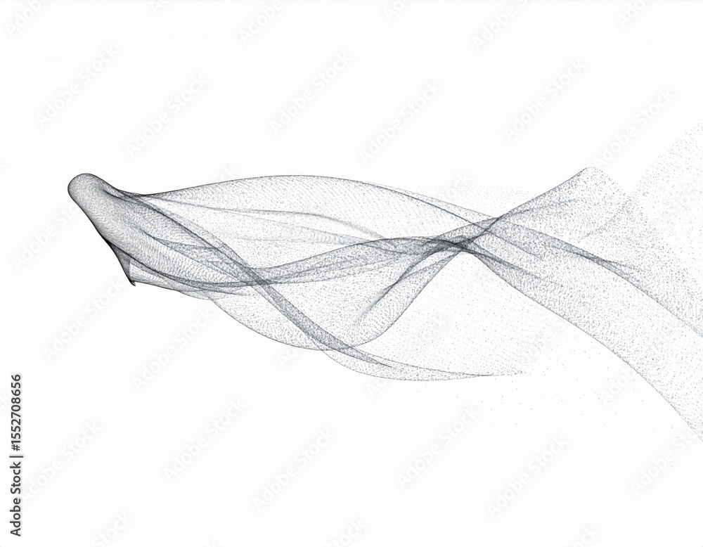 Poster abstract grey particle wave motion design