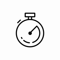 stopwatch timer circle icon vector sign