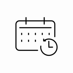 calendar grid time icon vector sign