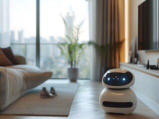 Smart Home Assistant Robot Toy for Kids Featuring Gesture-Sensing Control and Interactive Play
modern living room with fireplace