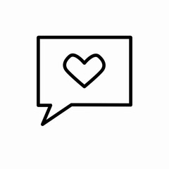 heart love message icon vector sign