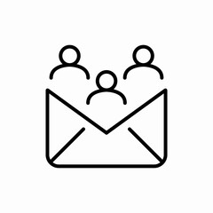 group users mail icon vector sign