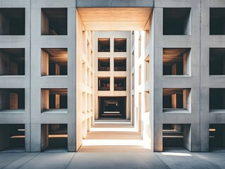 Sleek Architectural Detail of Square Window Complemented by Large City-View Window in City Center Building red door in a building