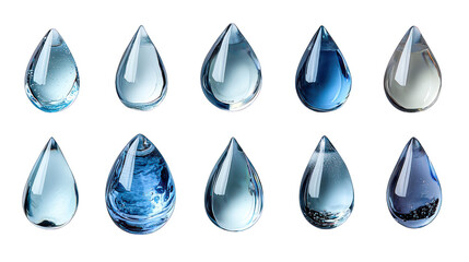 Water drop collection on black