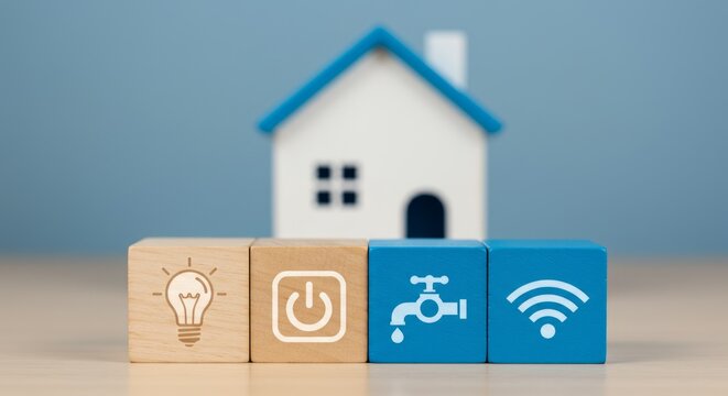 Smart home utility icons - Powered by Adobe
