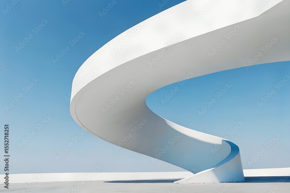 Poster 3d render of minimal modern architecture with empty cement floor for car presentation background, bl